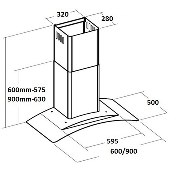 Máy hút mùi ống khói Cata Gamma VL3 60