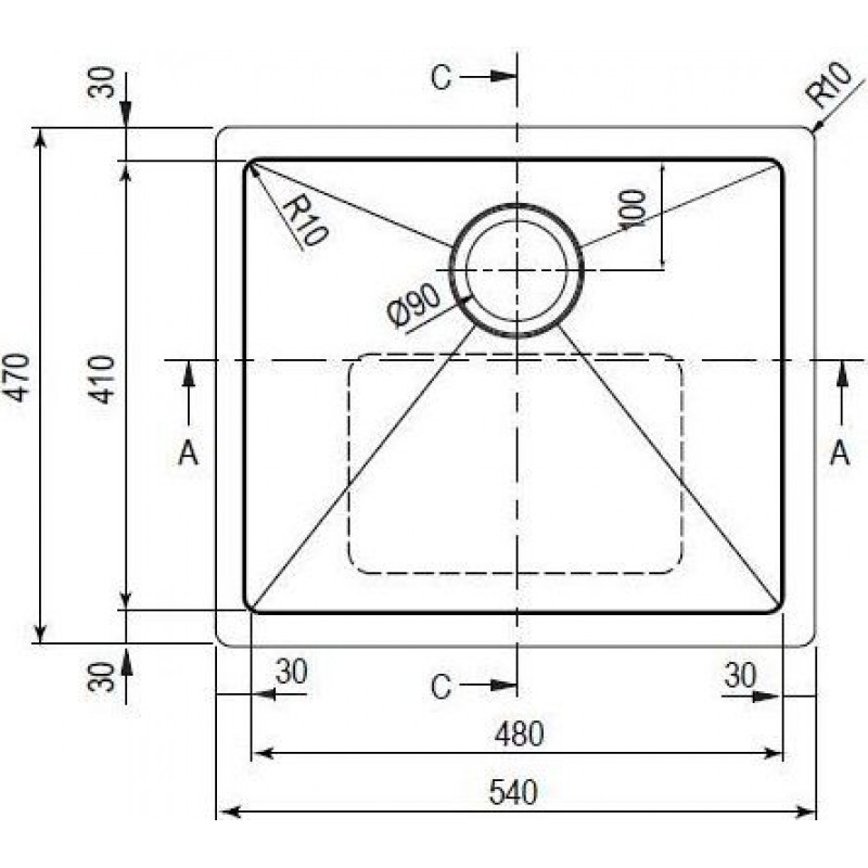 Chậu rửa Hafele Macro-R