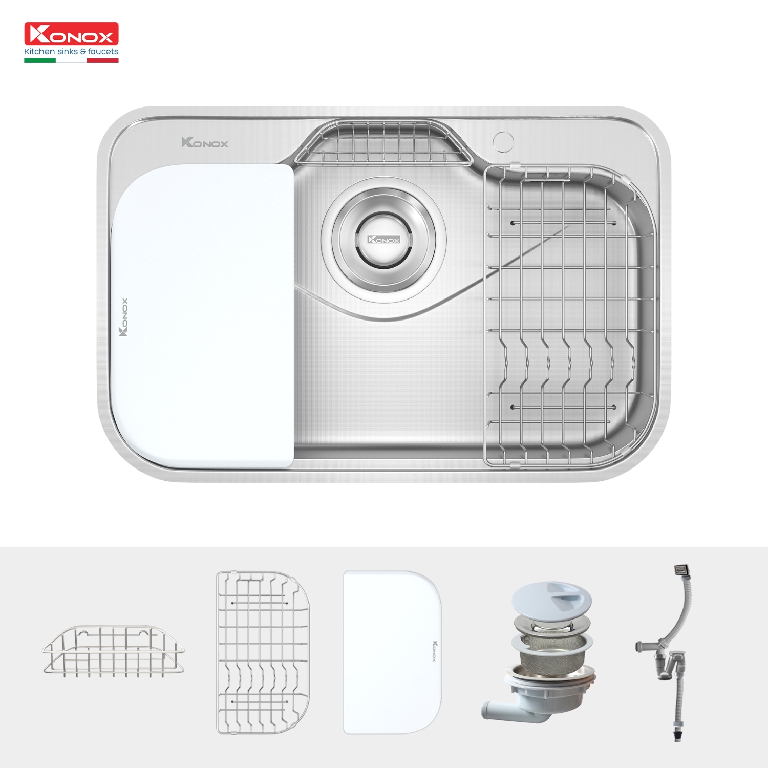 Chậu Rửa Bát KONOX TARI 7851SR - Chậu Rửa Chống Xước, Phong Cách Nhật