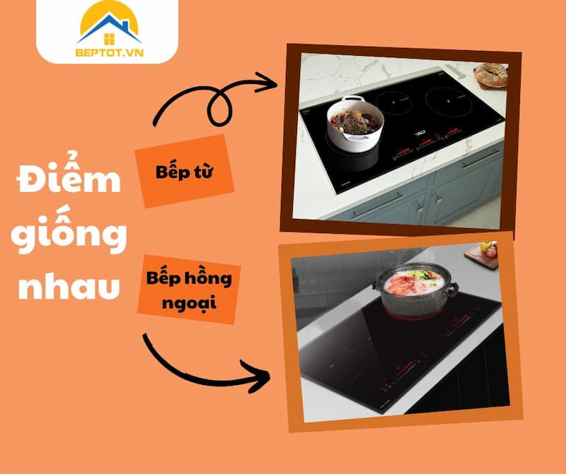 So sánh bếp từ và bếp hồng ngoại