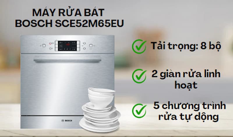 máy rửa bát Bosch 8 bộ