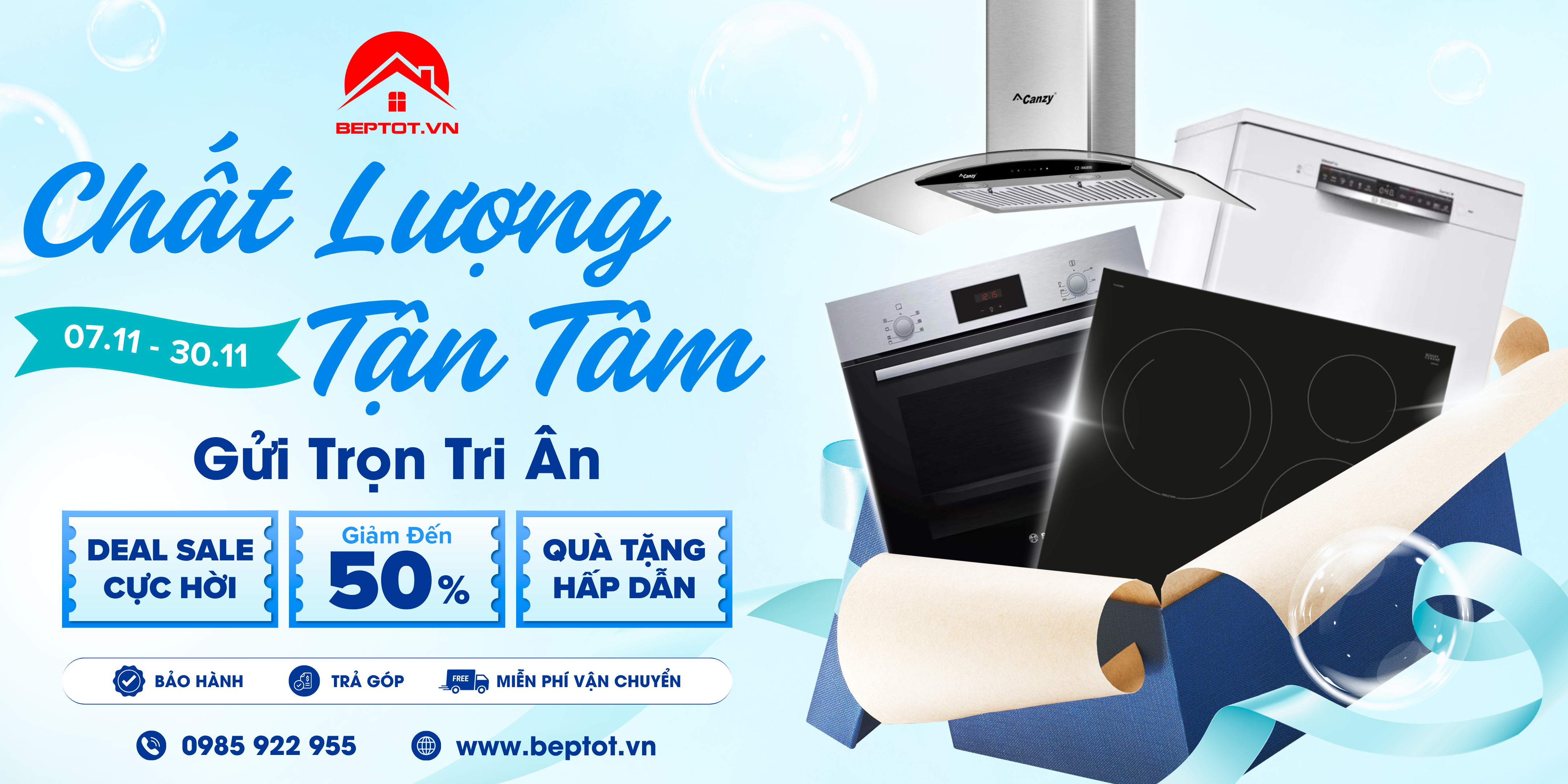 BIG SALE 20/11 – Giảm Đến 50% Thiết Bị Bếp Chính Hãng Tại Beptot.vn