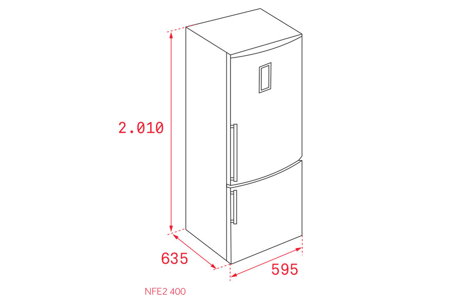 Tủ lạnh Teka NFE2 400 INOX