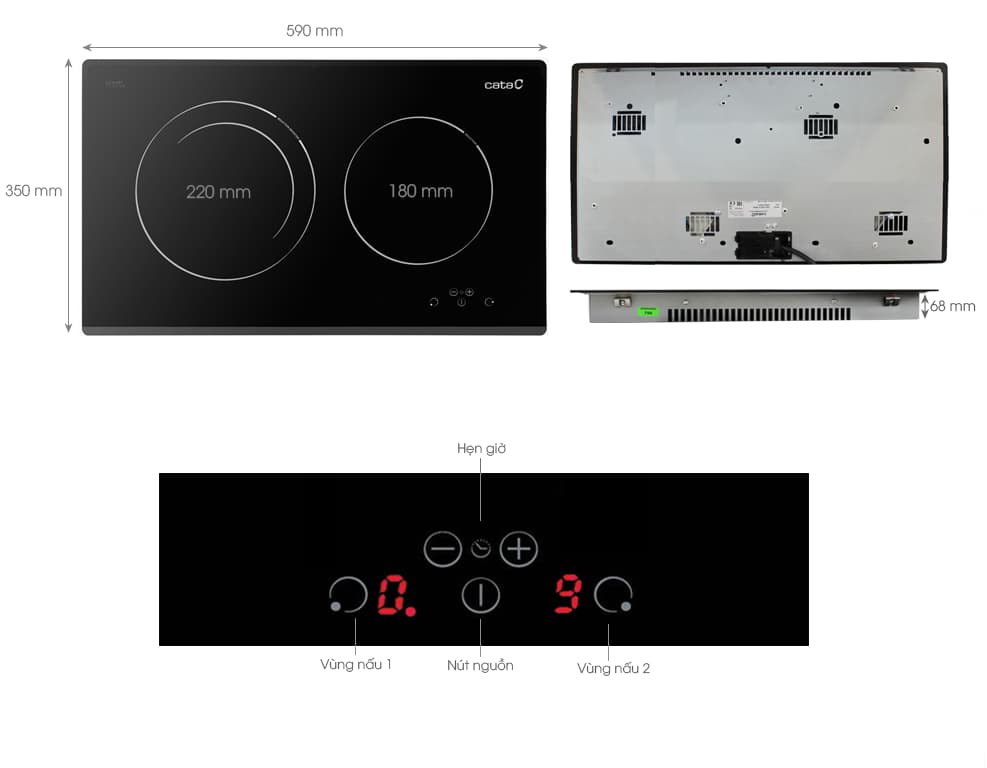 Bếp Từ Cata IB 2 PLUS BK