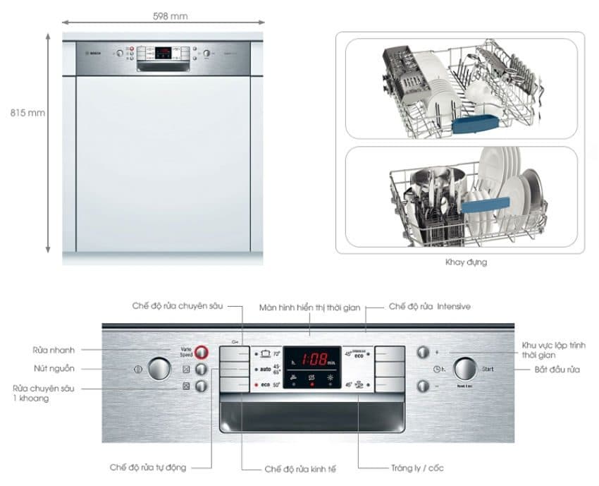 Máy Rửa Bát BOSCH SMI53M75EU