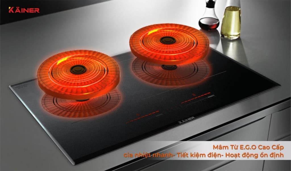 Bếp Từ NANO HARD+ Kainer KA-900LEU sử dụng mâm từ E.G.O cao cấp
