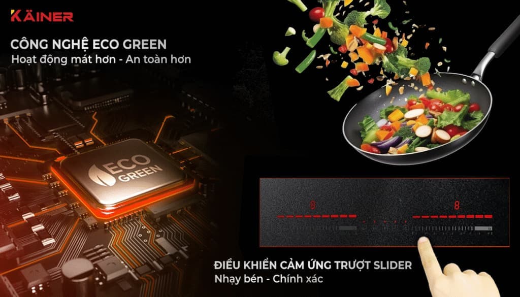 Bếp Từ NANO HARD+ Kainer KA-900LEU ứng dụng công nghệ Eco Green