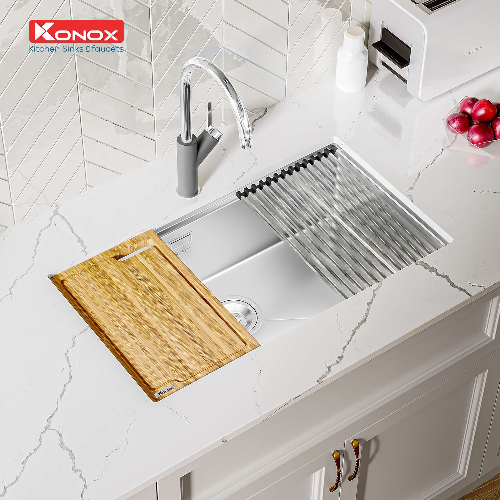 Chậu rửa bát Konox Workstation Sink – Undermount Sink KN8046SU