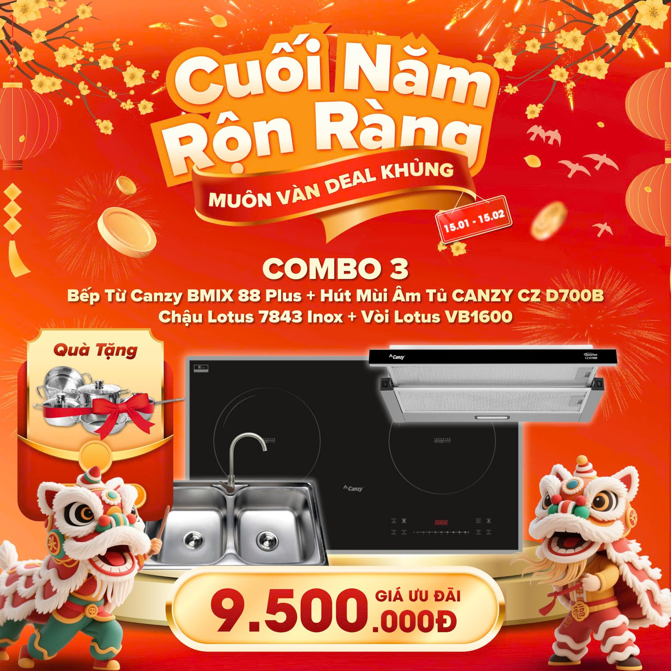 Cuối Năm Rộn Ràng – Muôn Vàn Deal Khủng | Sale Thiết Bị Bếp Đón Tết Tại Beptot.vn