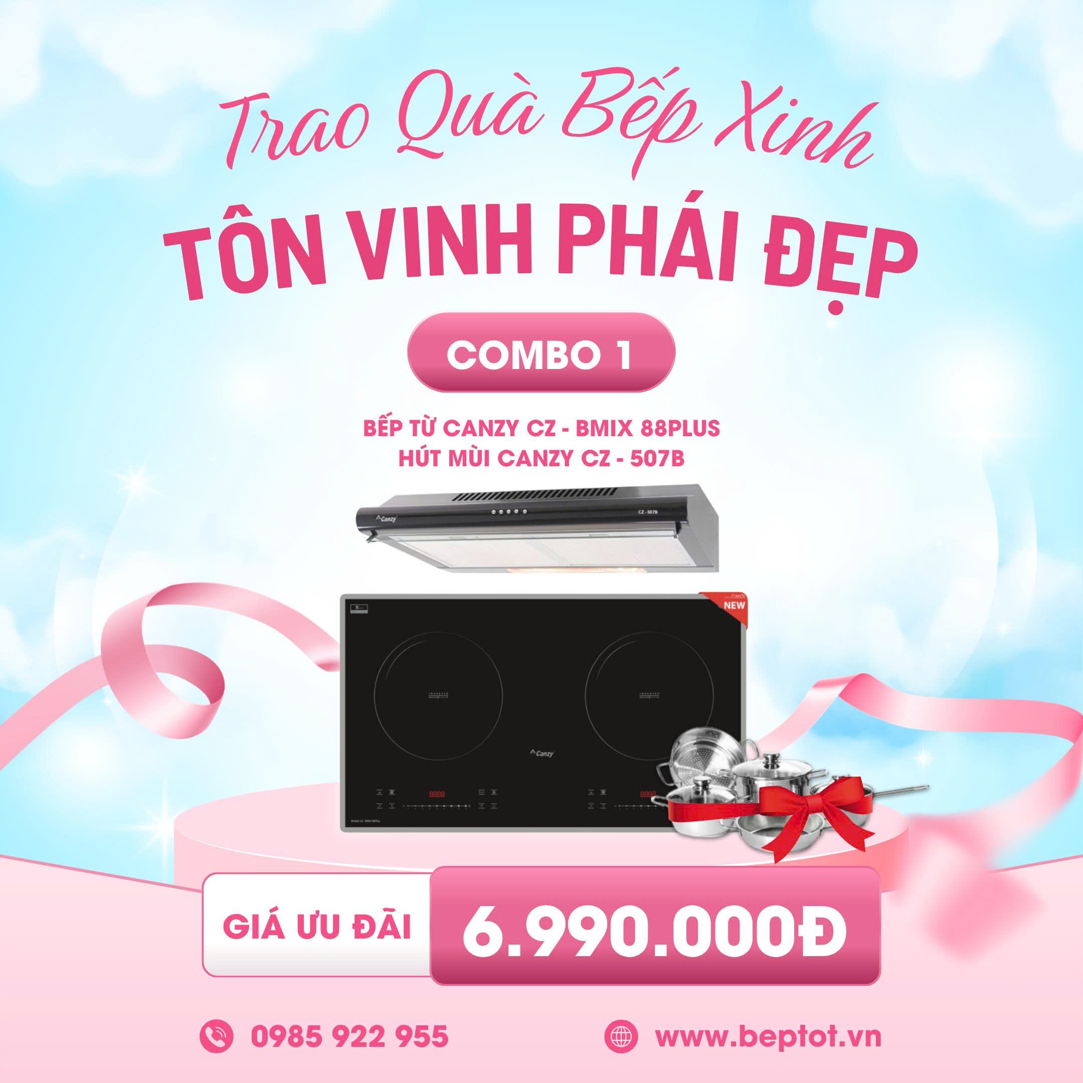 Trao Quà Bếp Xinh – Tôn Vinh Phái Đẹp | Ưu Đãi Thiết Bị Bếp Tháng 10 Tại Beptot.vn