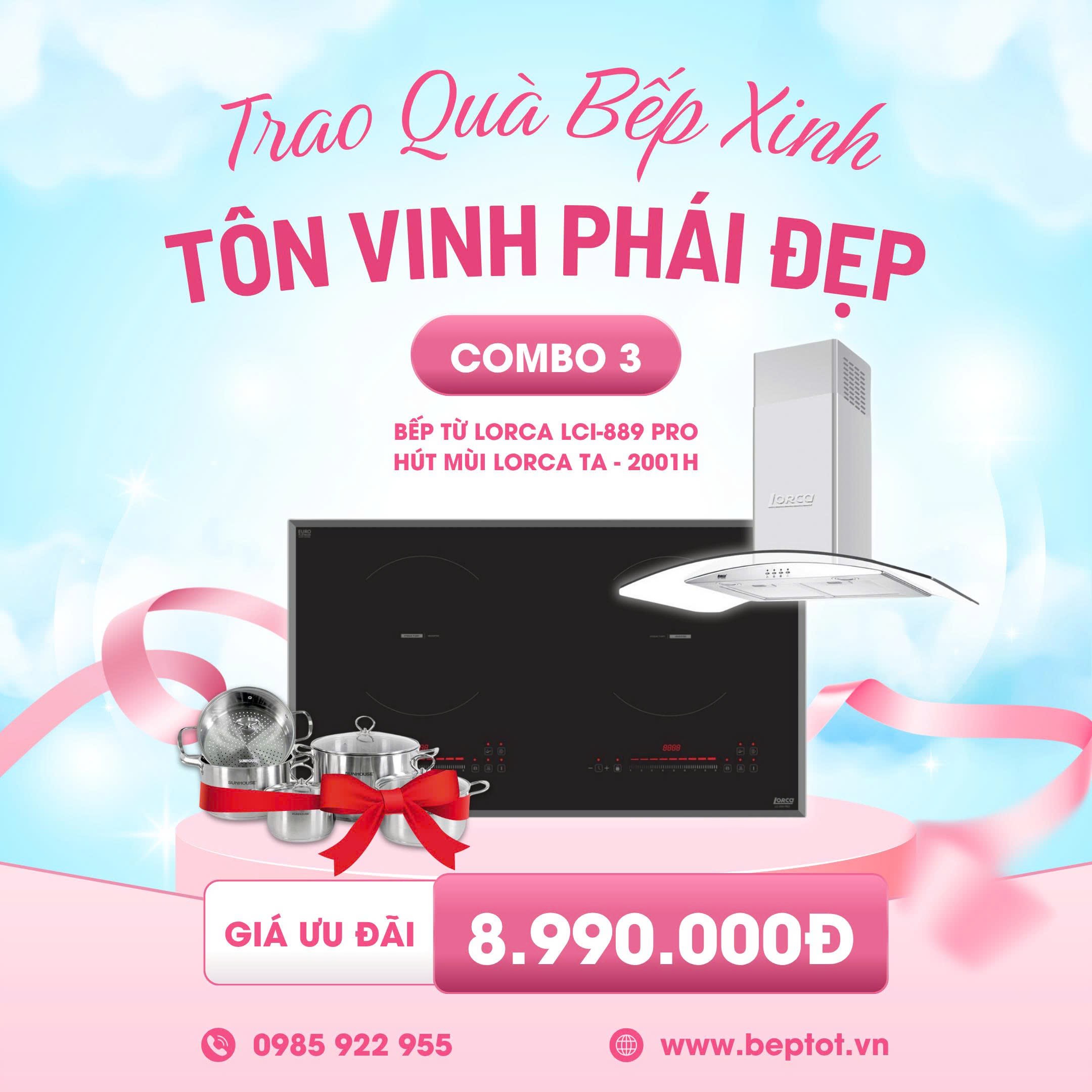 Trao Quà Bếp Xinh – Tôn Vinh Phái Đẹp | Ưu Đãi Thiết Bị Bếp Tháng 10 Tại Beptot.vn