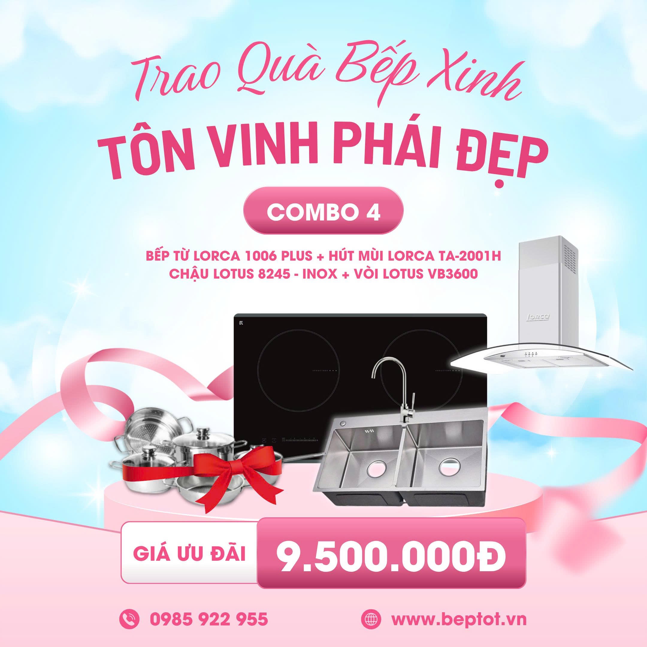 Trao Quà Bếp Xinh – Tôn Vinh Phái Đẹp | Ưu Đãi Thiết Bị Bếp Tháng 10 Tại Beptot.vn