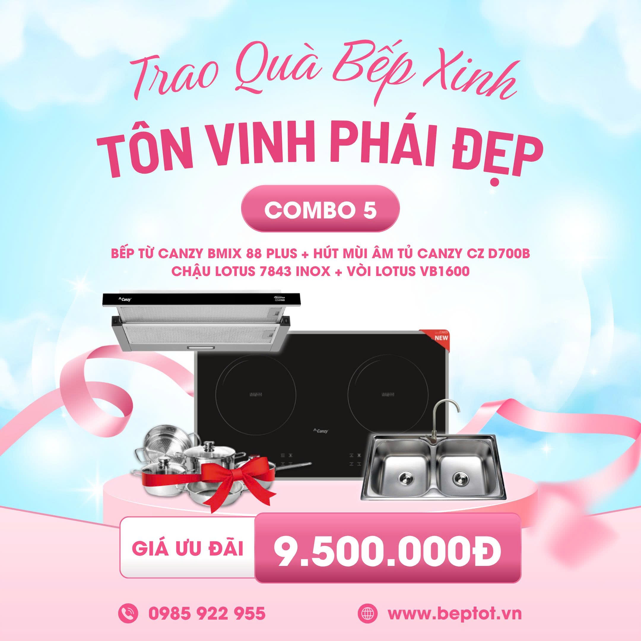 Trao Quà Bếp Xinh – Tôn Vinh Phái Đẹp | Ưu Đãi Thiết Bị Bếp Tháng 10 Tại Beptot.vn