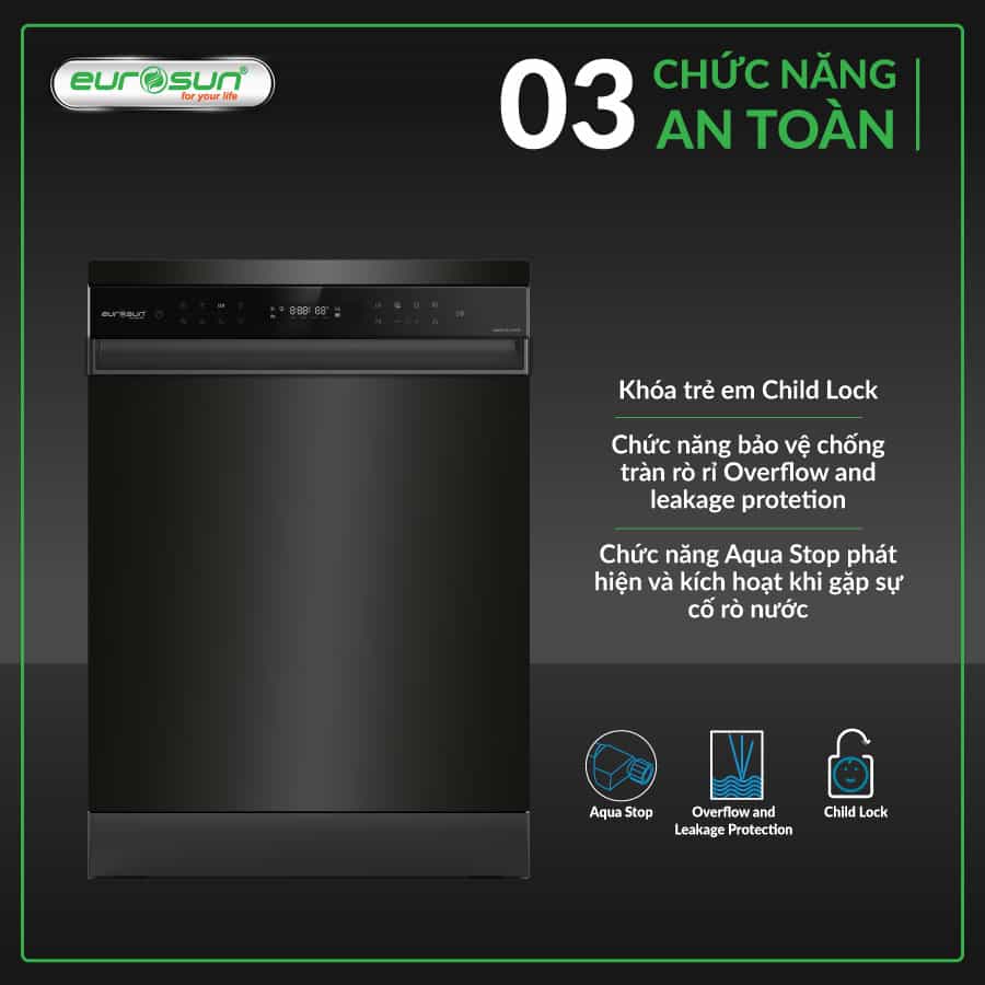 Máy Rửa Bát Eurosun SMS81EU19EB
