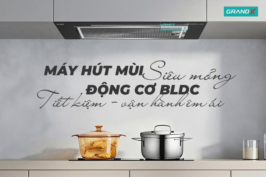 Máy Hút Mùi Grandx GX H70F79G với thiết kế siêu mỏng