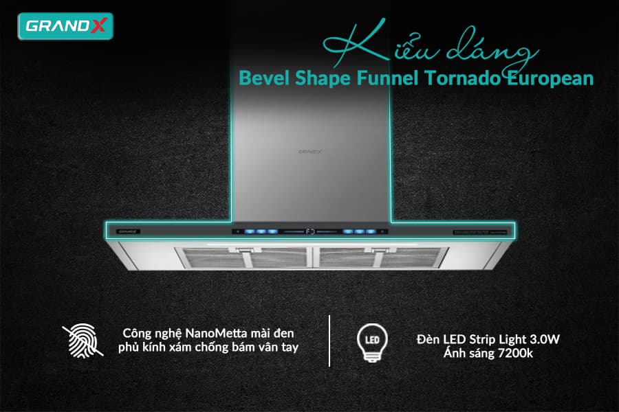 Kiểu dáng thiết kế Hút Mùi Grandx GX H70T78SG