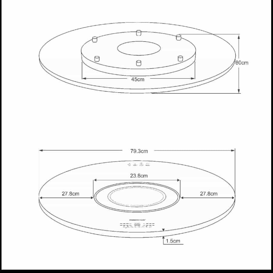 Bàn Xoay Đa Năng Emberton EB 1280B