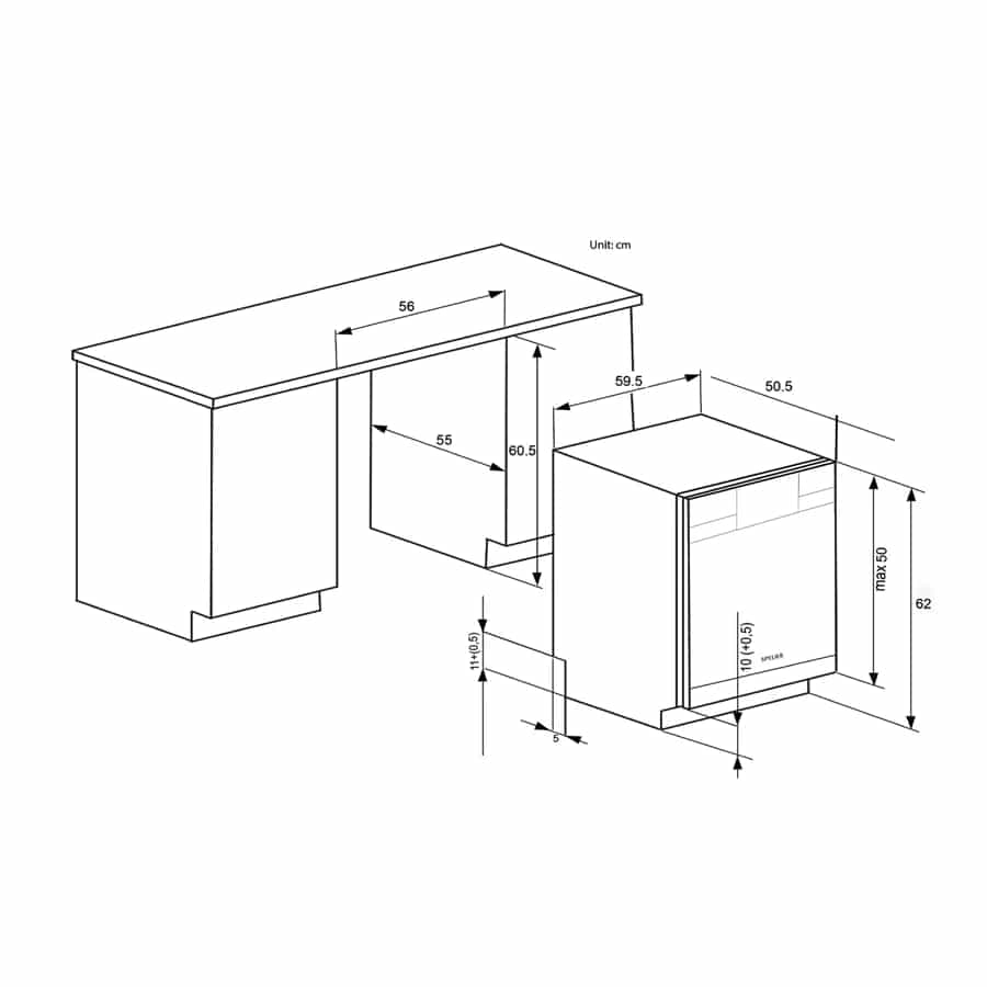 Máy Rửa Bát Spelier SP-08 DW/SILVER