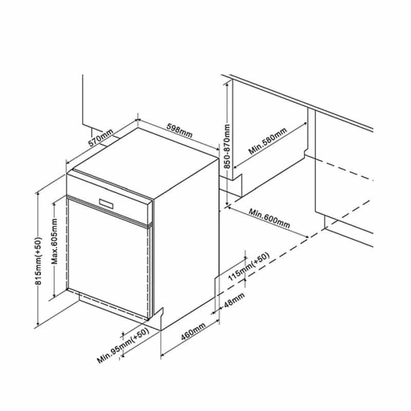 Máy Rửa Bát Eurosun SMS56EU05E