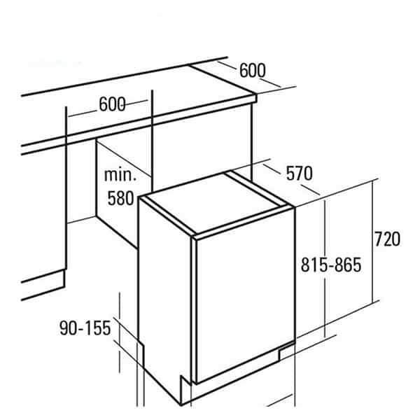 Máy Rửa Bát Cata LVI 60014