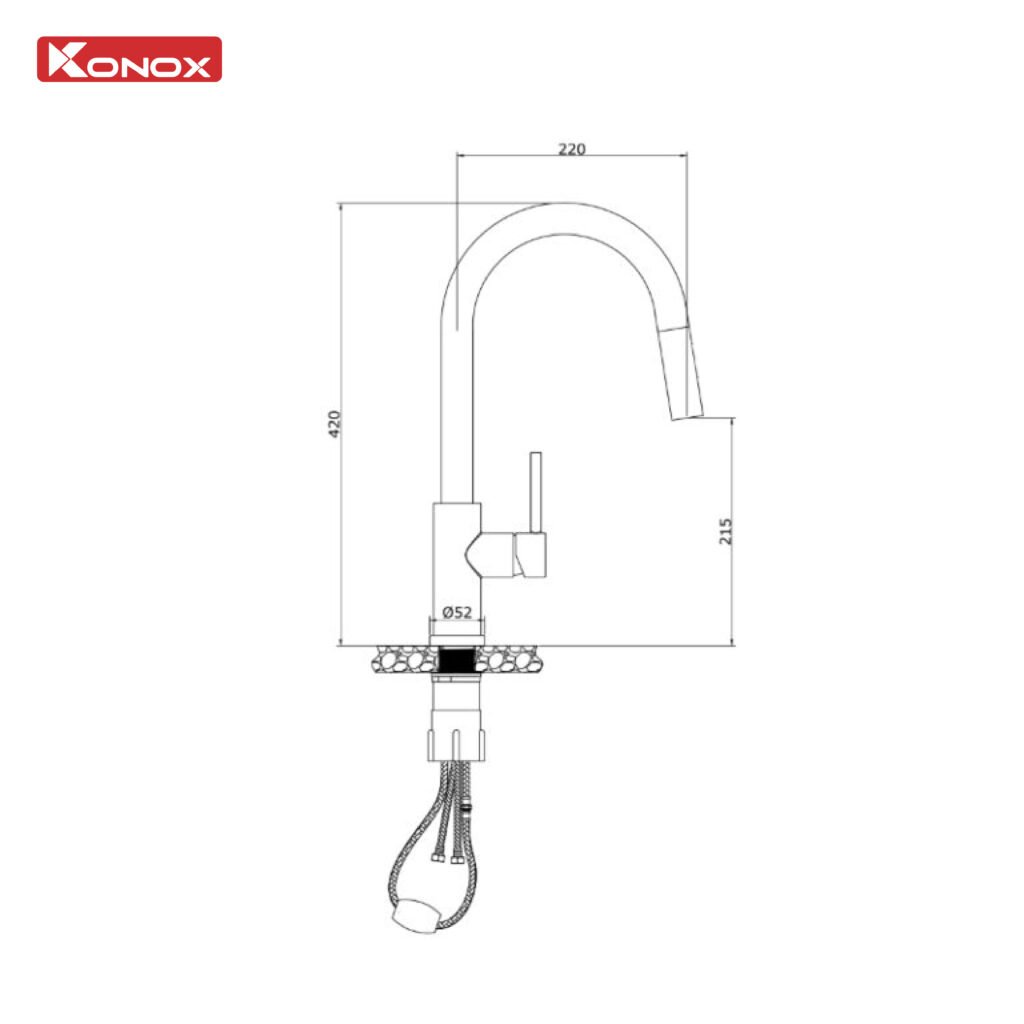 Vòi Rửa Bát Konox KLF0030S