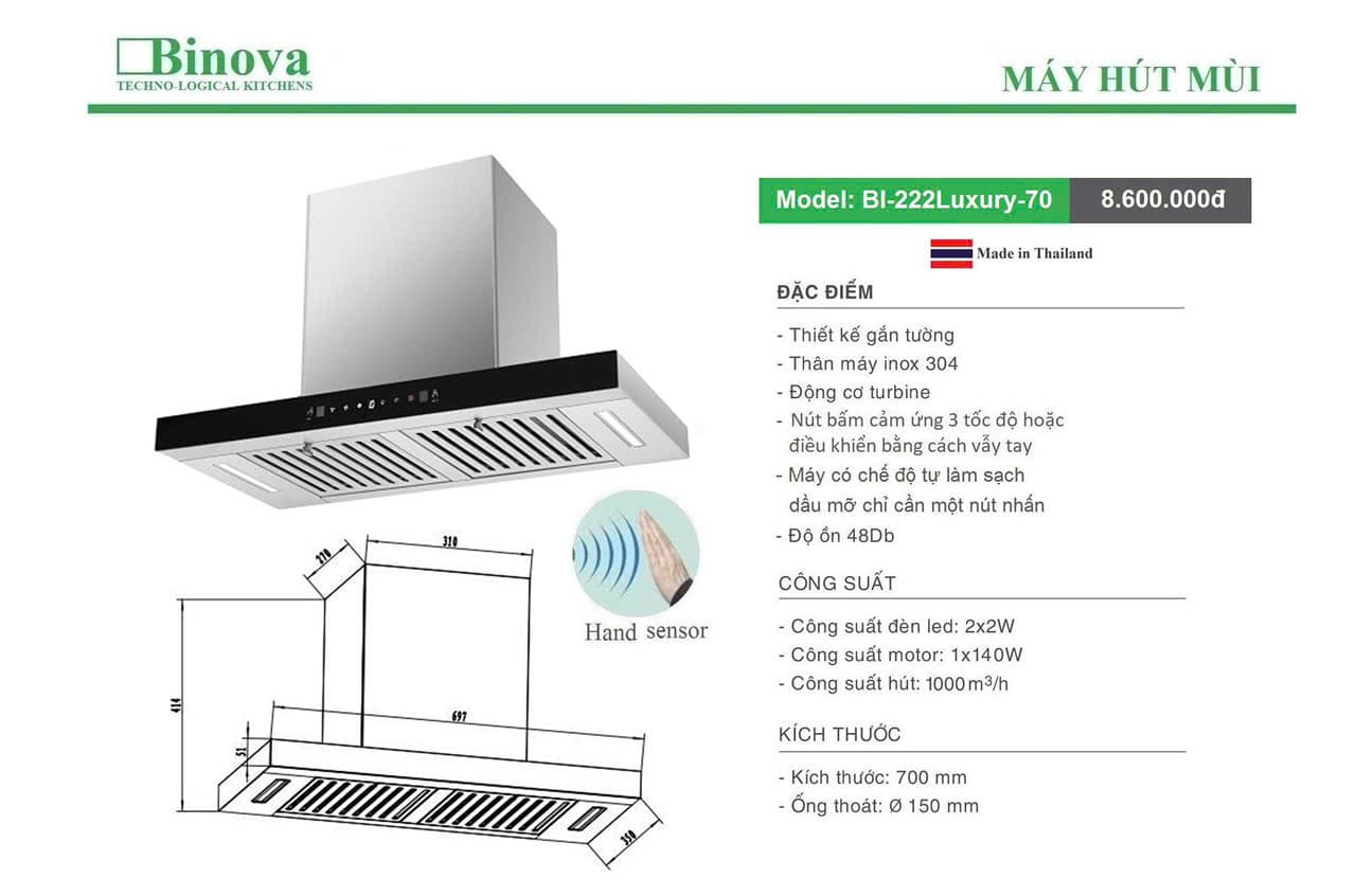 Máy Hút Mùi Binova BI-222Luxury-70
