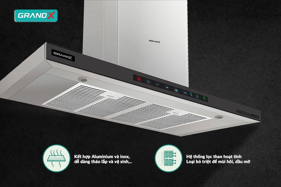 Hệ thống lọc Máy Hút Mùi Grandx GX H70C68B