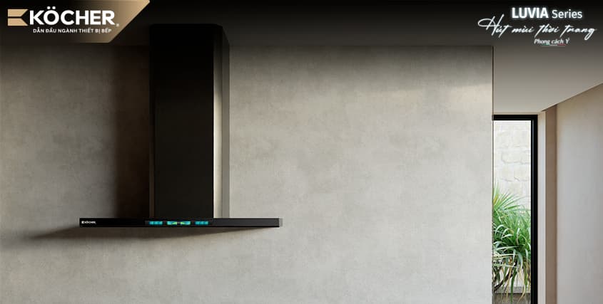 Máy Hút Mùi Kocher Luvia Black Matte Sở hữu thiết kế sang trọng