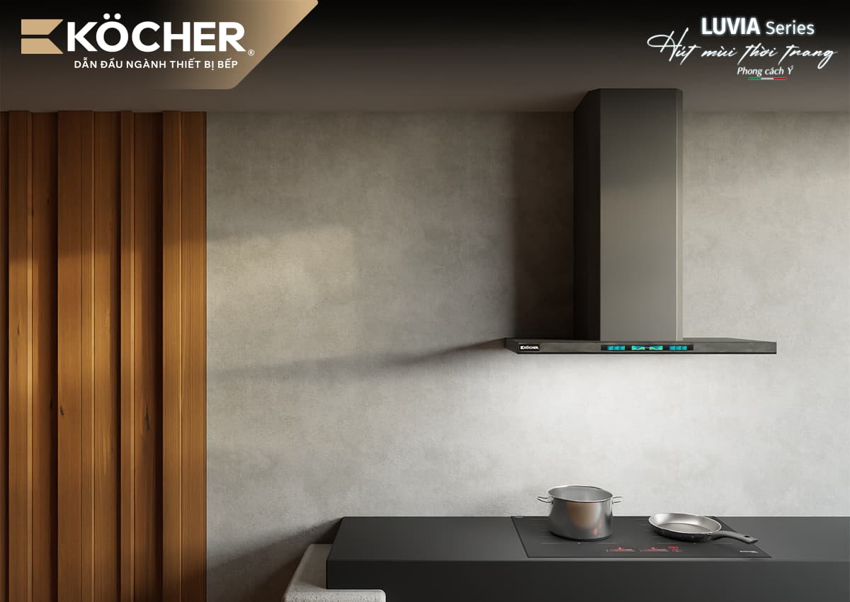Máy Hút Mùi Kocher Luvia Elite sở hữu động cơ hiện đại