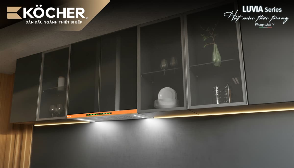 Máy Hút Mùi Kocher Luvia Premium trang bị hệ thống đèn LED cao cấp