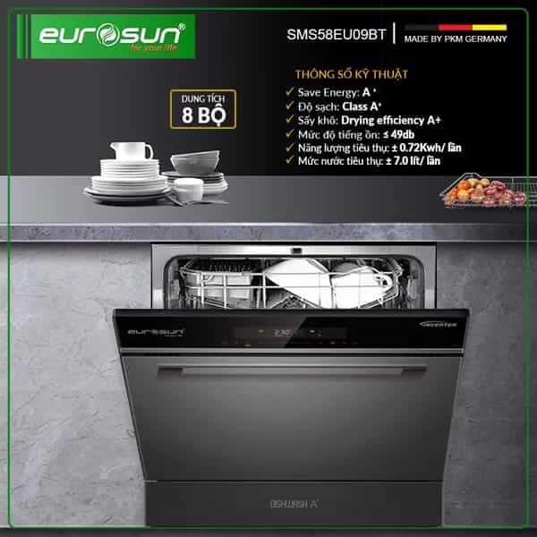 Máy Rửa Bát Eurosun SMS58EU09BT