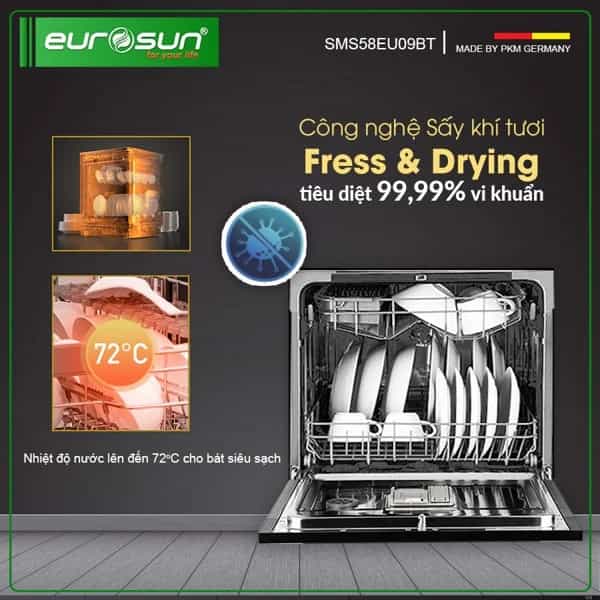 Máy Rửa Bát Eurosun SMS58EU09BT
