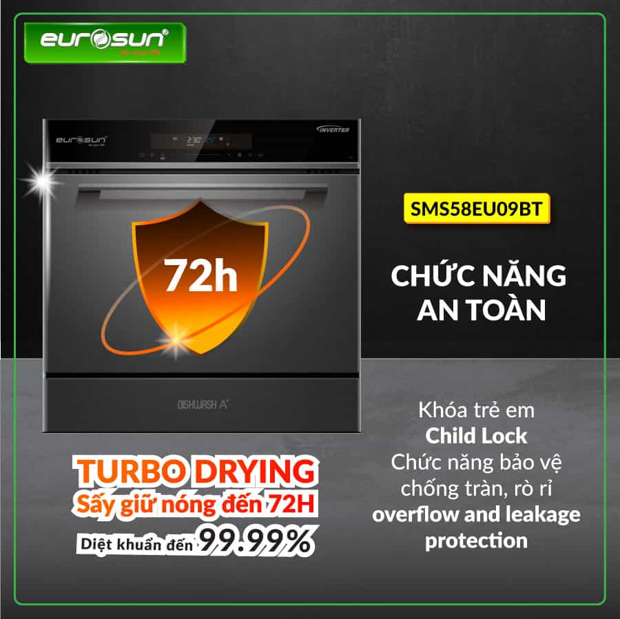 Máy Rửa Bát Eurosun SMS58EU09BT