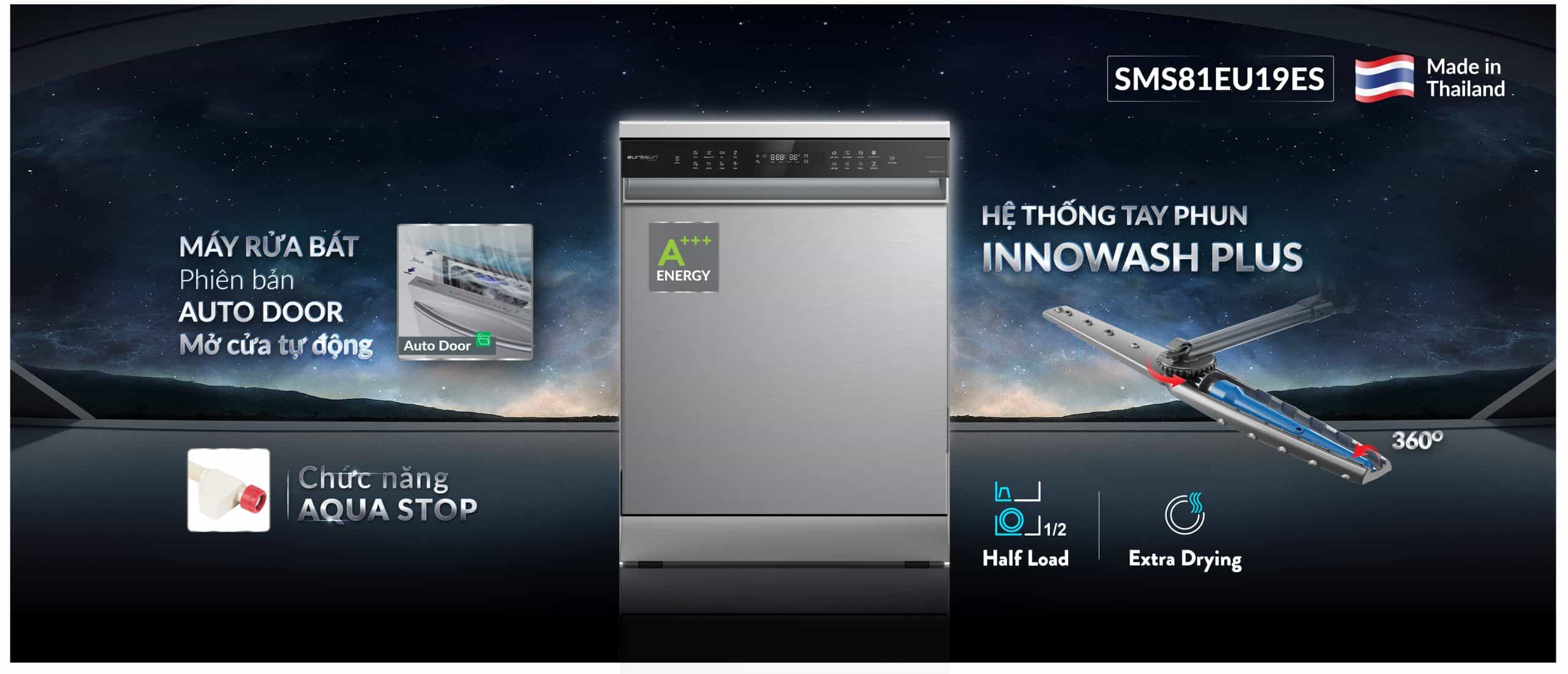 Máy Rửa Bát Eurosun SMS81EU19ES