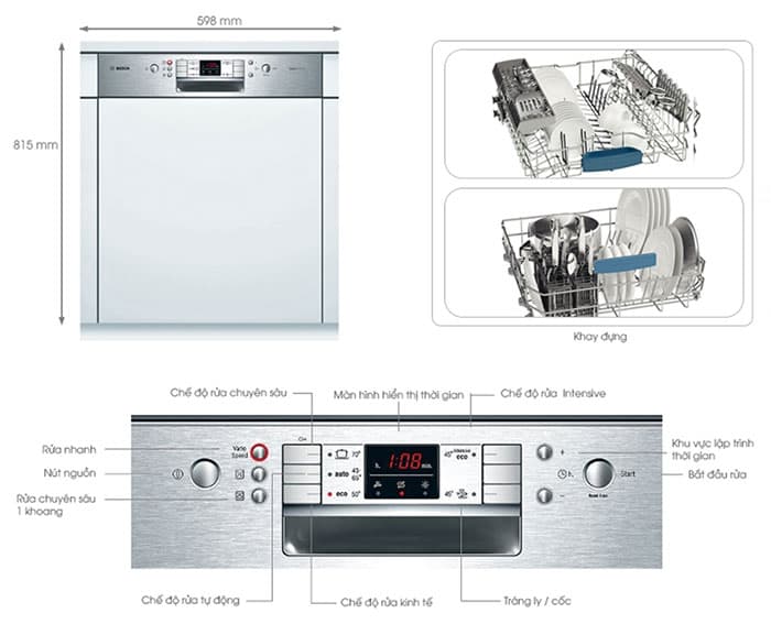 Máy Rửa Bát BOSCH HMH SMI63N25EU