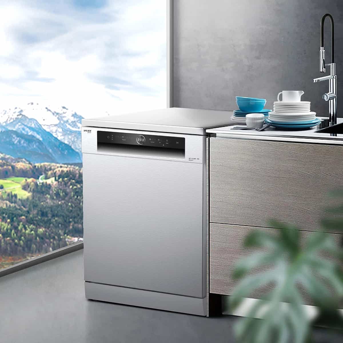 Máy Rửa Bát Spelier SP 15 DW-SS