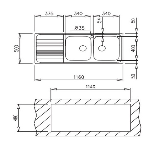 Chậu rửa Teka Cosmos 2B 1D