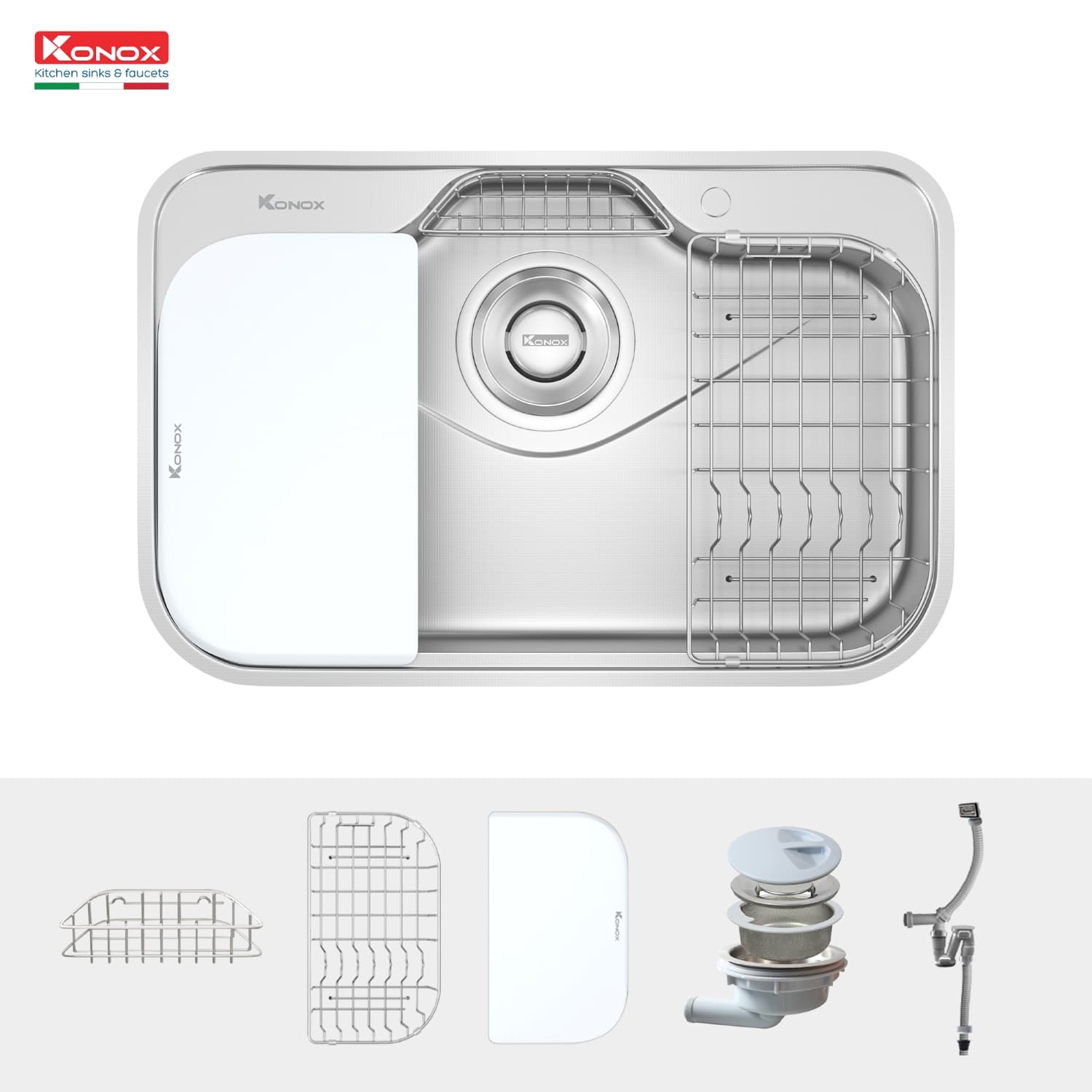 Chậu Rửa Bát KONOX TARI 7851SR - Chậu Rửa Chống Xước, Phong Cách Nhật