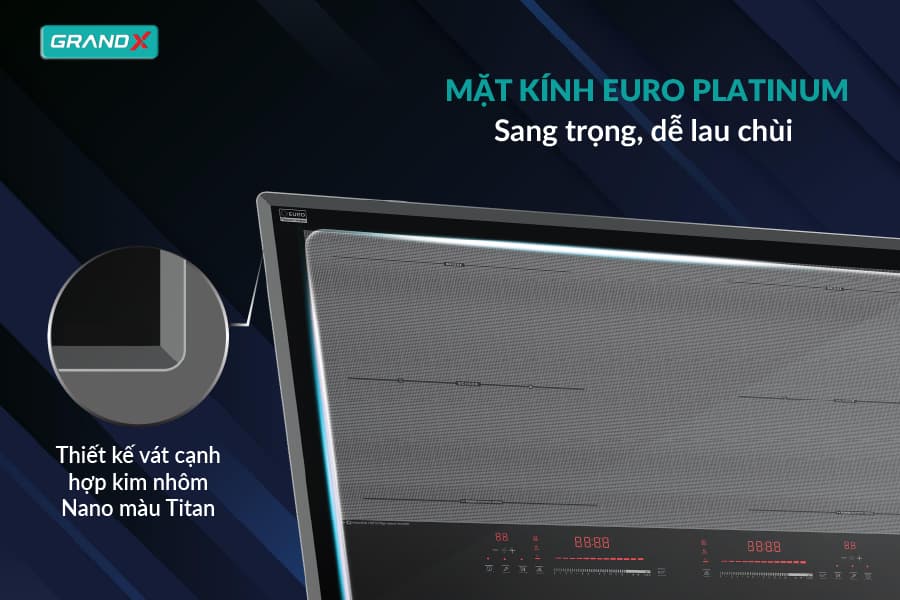 Thiết kế mặt kính Bếp Từ Grandx GX IP839Pro