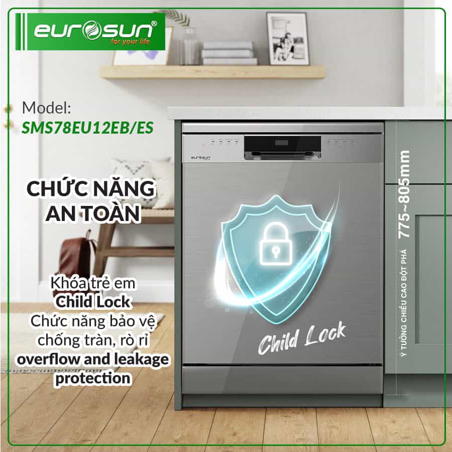 Máy Rửa Bát Eurosun SMS78EU12ES