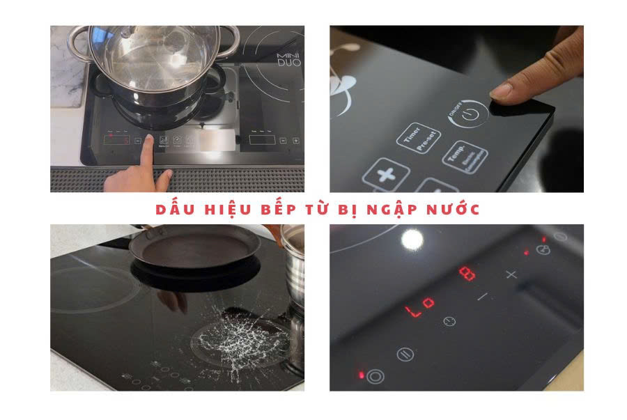 bếp từ bị ngập nước